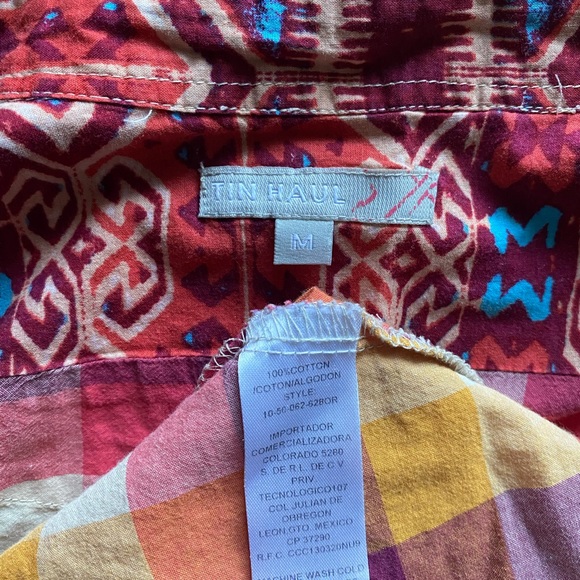 Ladies Tin Hall, medium, pearl button snaps, fitted dress shirt - Picture 3 of 5